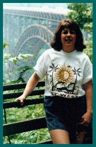 Susan and the New River Bridge.  No, she didn't jump.